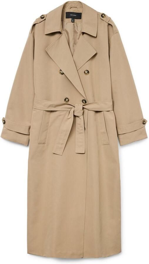 Vero Moda Trenchcoat VMCHLOE LONG TRENCHCOAT GA NOOS Double-breasted met strikceintuur - Foto 4