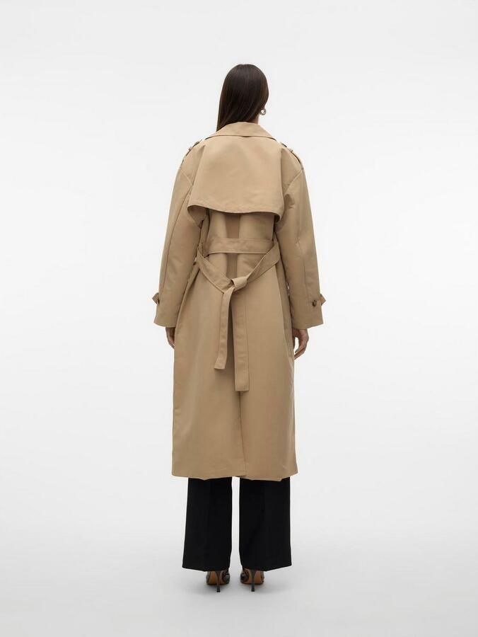 Vero Moda Trenchcoat VMCHLOE LONG TRENCHCOAT GA NOOS Double-breasted met strikceintuur - Foto 2