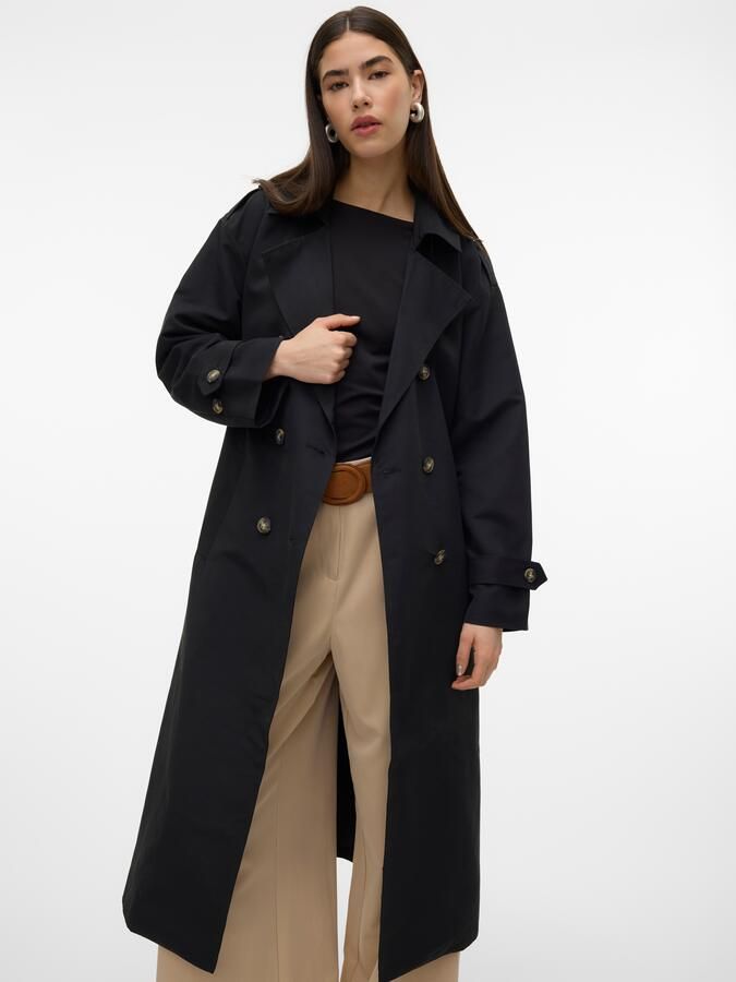 Vero Moda Trenchcoat VMCHLOE LONG TRENCHCOAT GA NOOS Double-breasted met strikceintuur - Foto 6