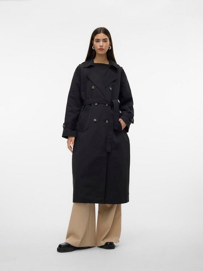 Vero Moda Trenchcoat VMCHLOE LONG TRENCHCOAT GA NOOS Double-breasted met strikceintuur - Foto 2
