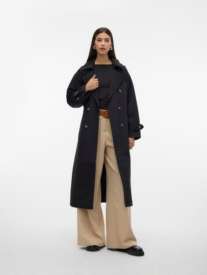 Vero Moda Trenchcoat VMCHLOE LONG TRENCHCOAT GA NOOS Double-breasted met strikceintuur - Foto 3
