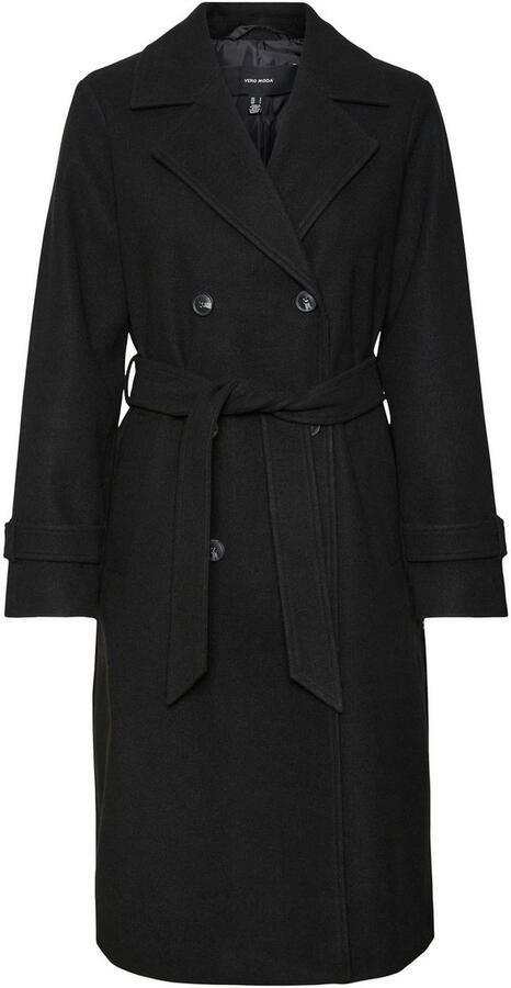 VERO MODA trenchcoat jas VMFORTUNEVEGA van gerecycled polyester zwart - Foto 5
