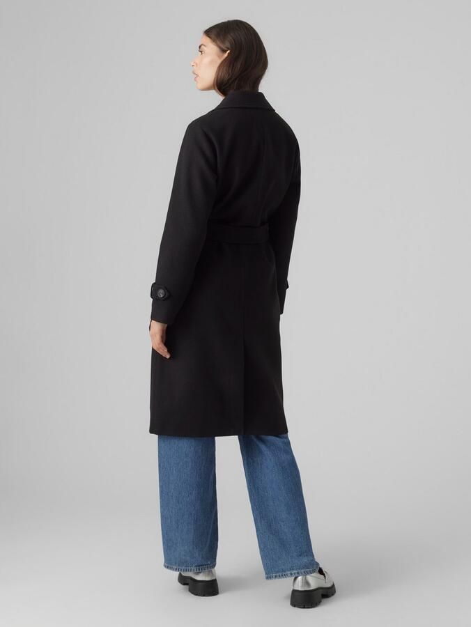 VERO MODA trenchcoat jas VMFORTUNEVEGA van gerecycled polyester zwart - Foto 2