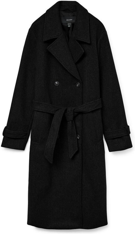 VERO MODA trenchcoat jas VMFORTUNEVEGA van gerecycled polyester zwart - Foto 4