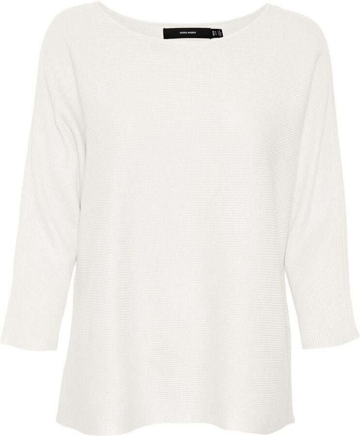 Vero Moda Trui met 3 4-mouwen VMNORA 3 4 BOATNECK BLOUSE NOOS