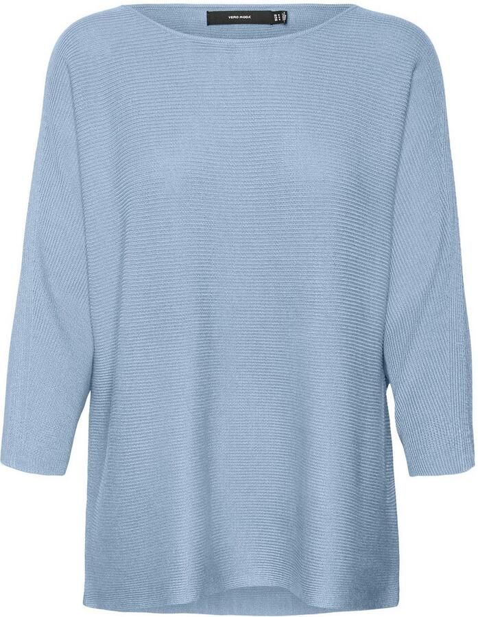 Vero Moda Trui met 3 4-mouwen VMNORA 3 4 BOATNECK BLOUSE NOOS