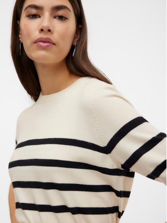 Vero Moda Trui met korte mouwen VMSABA PLAIN Feinstrickpullover in regular fit van onderhoudsvriendelijk materiaalmix met viscose (Damestrui ronde hals korte mouw zomertrui) - Foto 2