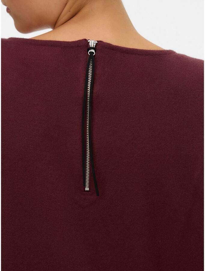Vero Moda Trui met ronde hals VMBREEZE AURA LS ZIPPER BLOUSE NOOS