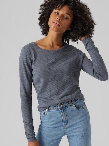 Vero Moda Regular fit gebreide pullover met ronde hals model 'CARE STRUCTURE' - Foto 2