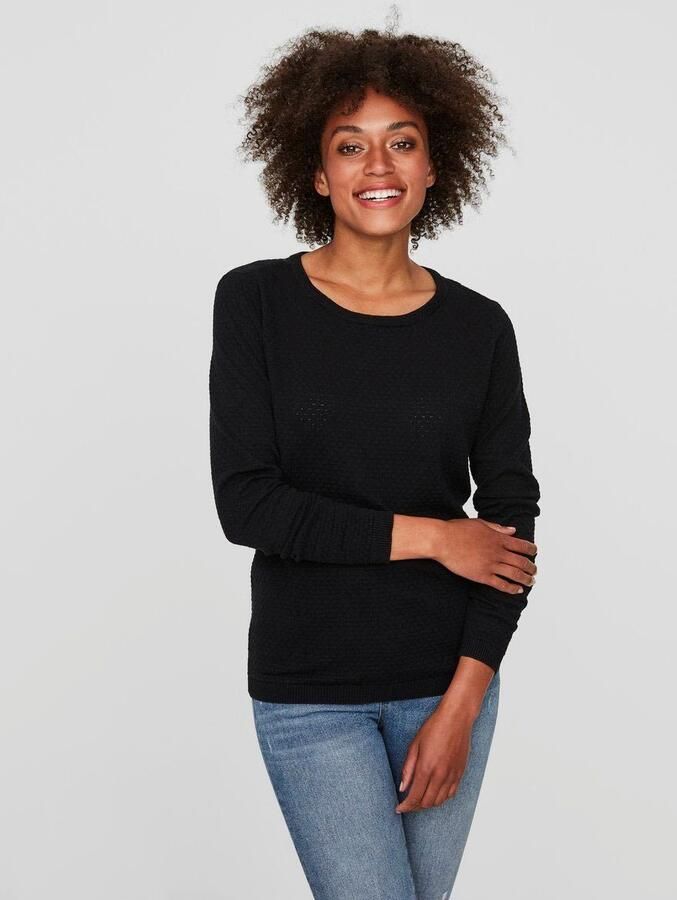 Vero Moda Regular fit gebreide pullover met ronde hals model 'CARE STRUCTURE' - Foto 4