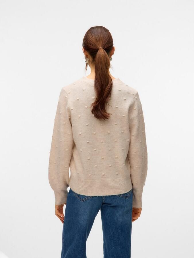 Vero Moda Trui met ronde hals VMFRANCESCA LS O-NECK PULLOVER BOO - Foto 3
