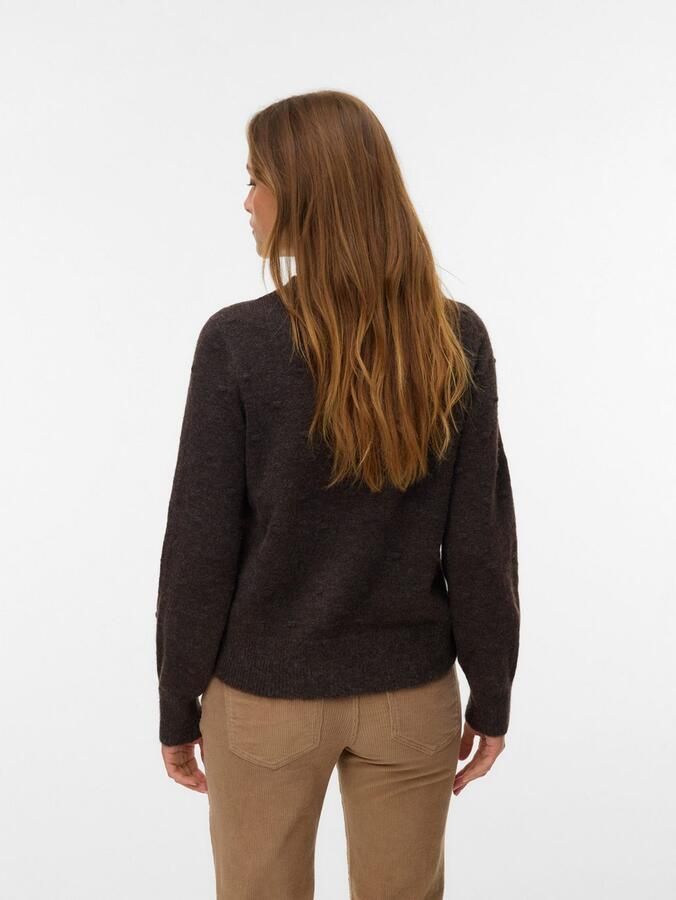 Vero Moda Trui met ronde hals VMFRANCESCA LS O-NECK PULLOVER BOO - Foto 3