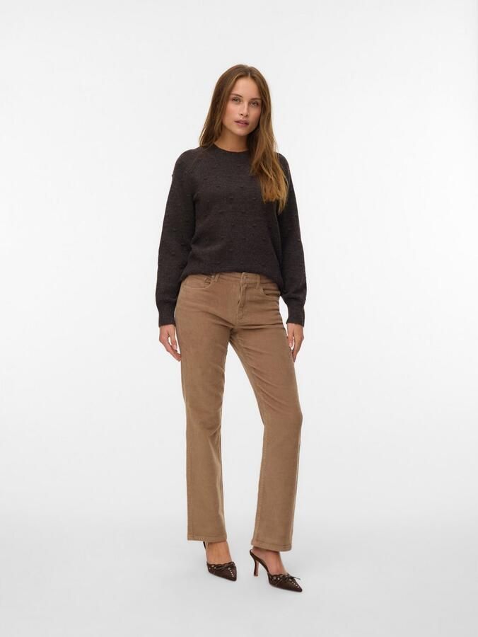 Vero Moda Trui met ronde hals VMFRANCESCA LS O-NECK PULLOVER BOO - Foto 4