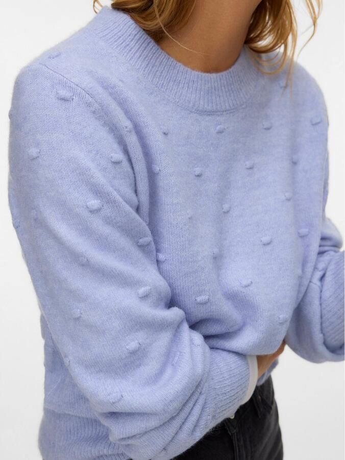 Vero Moda Trui met ronde hals VMFRANCESCA LS O-NECK PULLOVER BOO - Foto 3