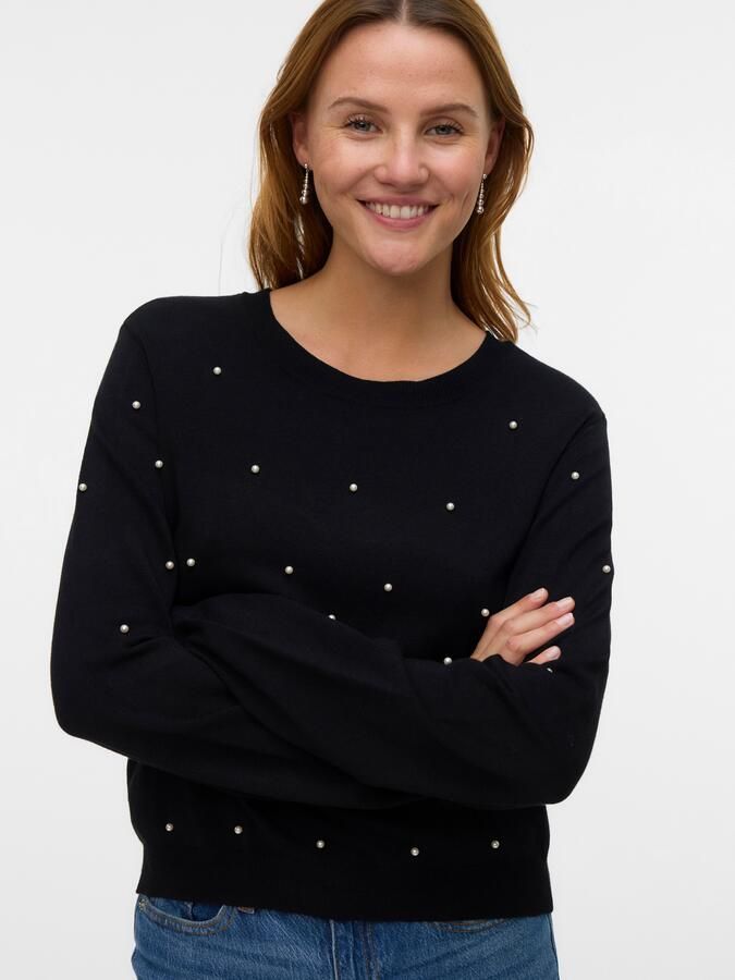 Vero Moda Trui met ronde hals VMGLORY PEARL LS O-NECK PULLOVER BOO - Foto 5