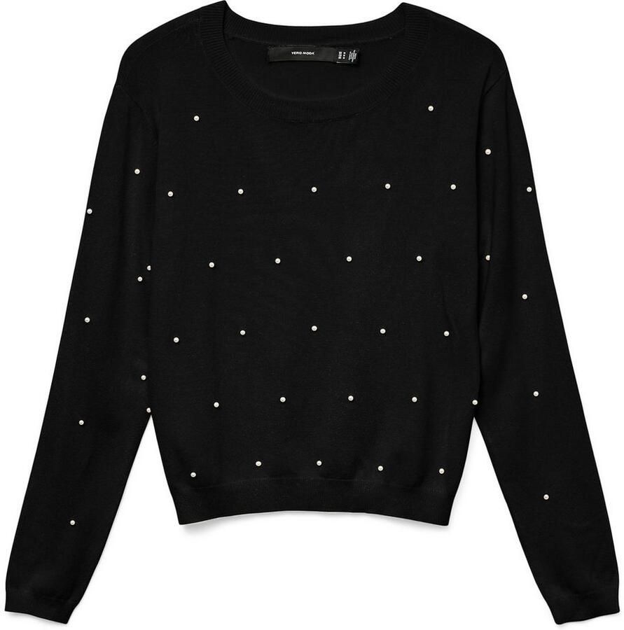 Vero Moda Trui met ronde hals VMGLORY PEARL LS O-NECK PULLOVER BOO