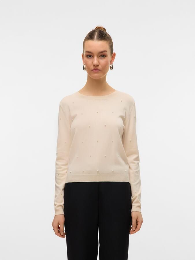 Vero Moda Trui met ronde hals VMGLORY PEARL LS O-NECK PULLOVER BOO - Foto 6
