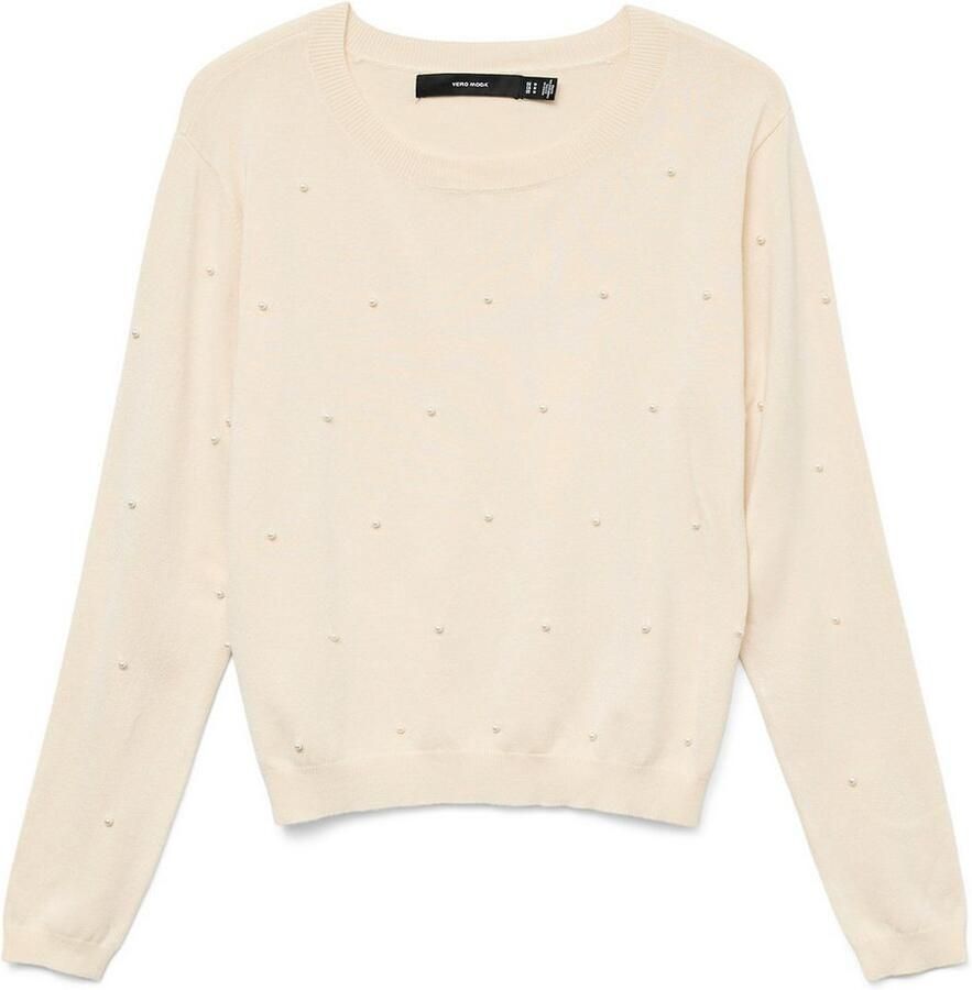Vero Moda Trui met ronde hals VMGLORY PEARL LS O-NECK PULLOVER BOO