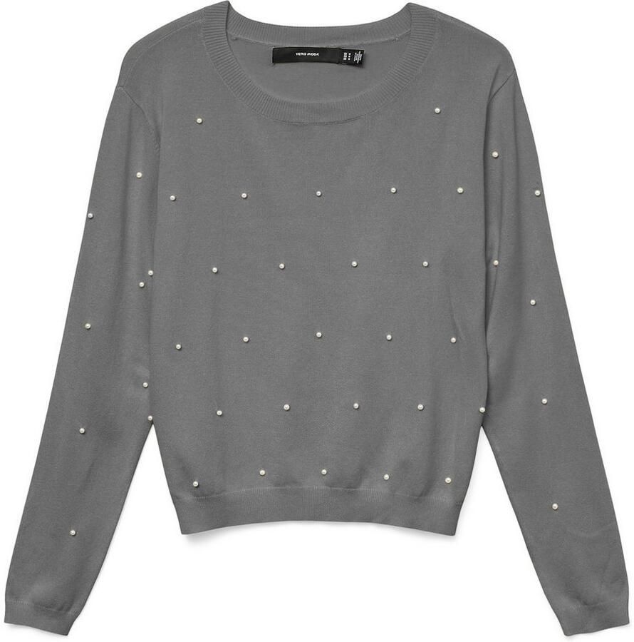 Vero Moda Trui met ronde hals VMGLORY PEARL LS O-NECK PULLOVER BOO