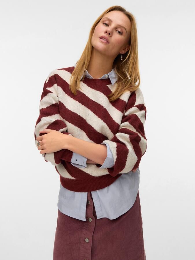 Vero Moda Trui met ronde hals VMLARA LS O-NECK PULLOVER GA BOO REP - Foto 5
