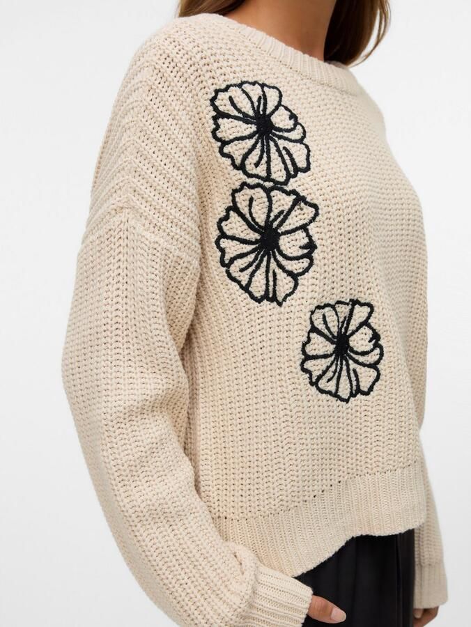 Vero Moda Trui met ronde hals VMLAURA LS O-NECK PULLOVER BOO - Foto 3