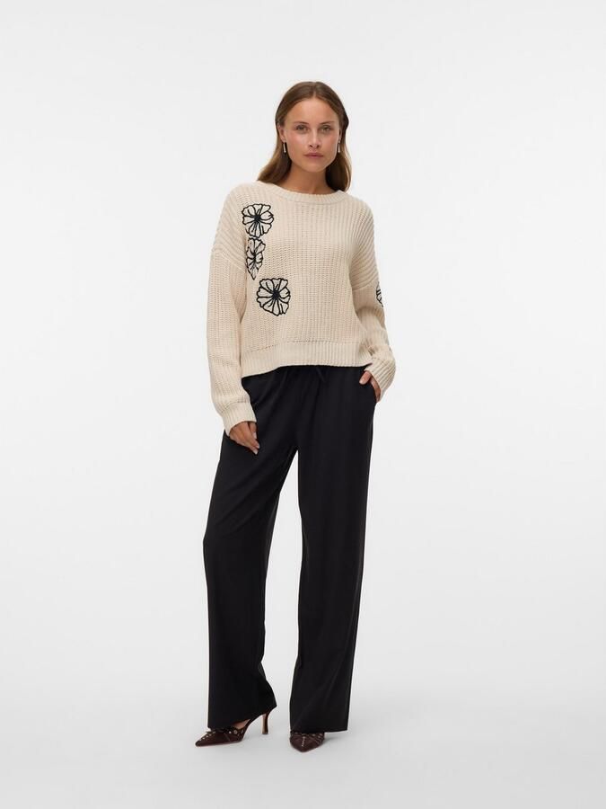 Vero Moda Trui met ronde hals VMLAURA LS O-NECK PULLOVER BOO - Foto 5