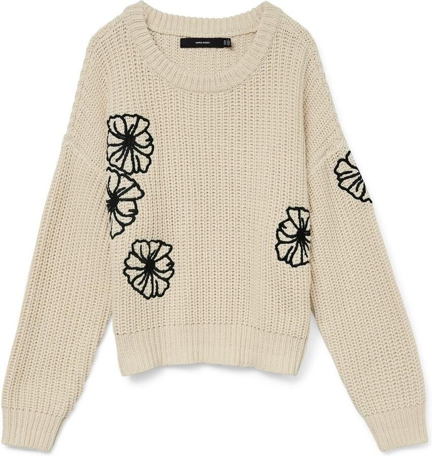 Vero Moda Trui met ronde hals VMLAURA LS O-NECK PULLOVER BOO - Foto 2