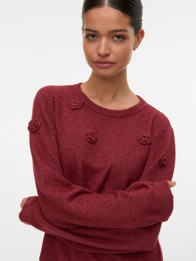 Vero Moda Trui met ronde hals VMROSE LS O-NECK PULLOVER BOO - Foto 4