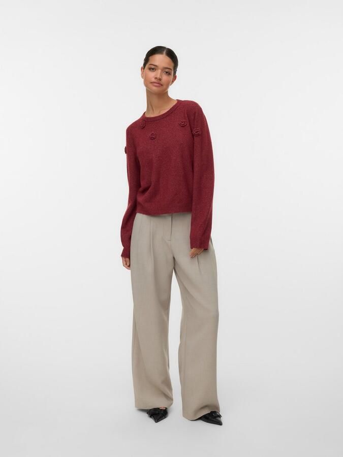 Vero Moda Trui met ronde hals VMROSE LS O-NECK PULLOVER BOO - Foto 2