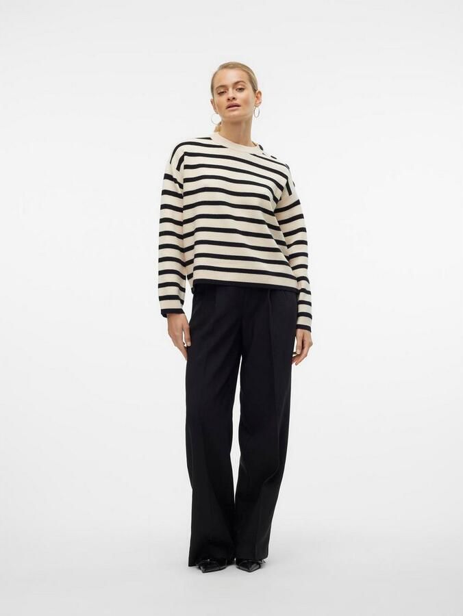 Vero Moda Trui met ronde hals VMSABA LS O-NECK BUTTON PULLOVER GA NOOS - Foto 6