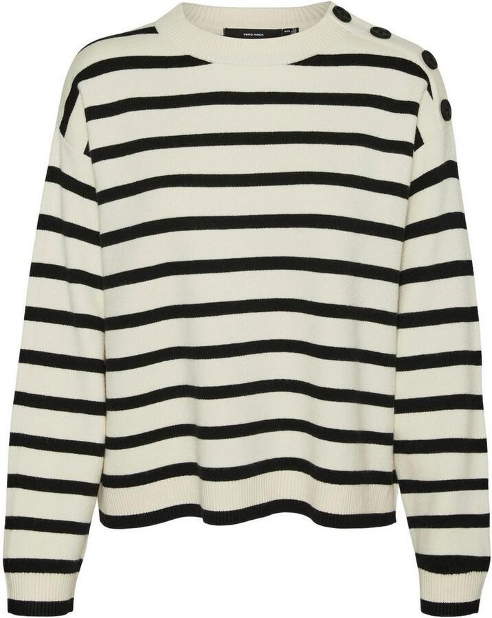 Vero Moda Trui met ronde hals VMSABA LS O-NECK BUTTON PULLOVER GA NOOS - Foto 2