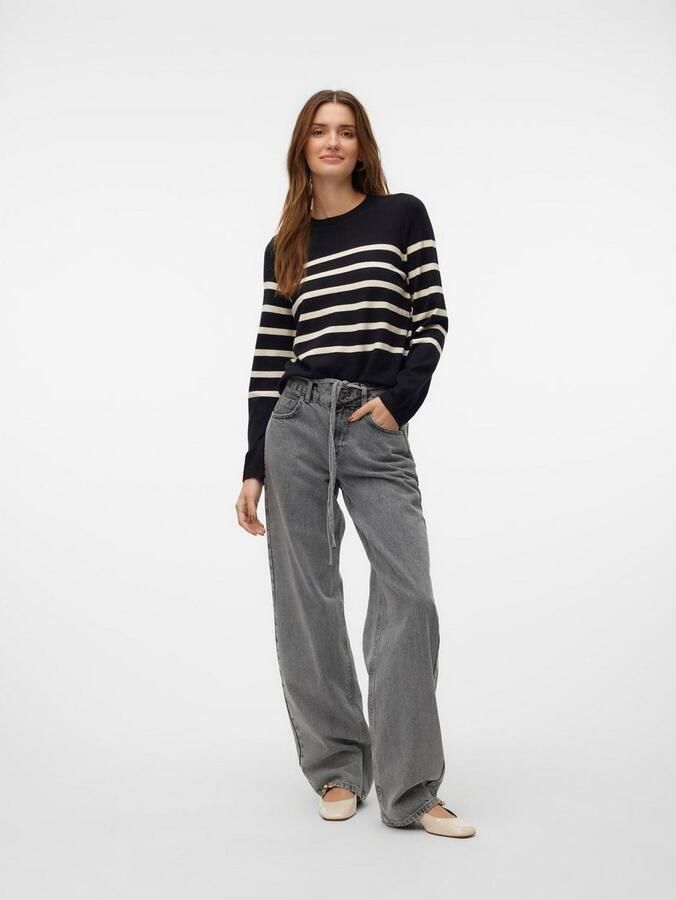 Vero Moda Trui met ronde hals VMSABA PLAIN LS O-NECK PULLOVER GA NOOS - Foto 5