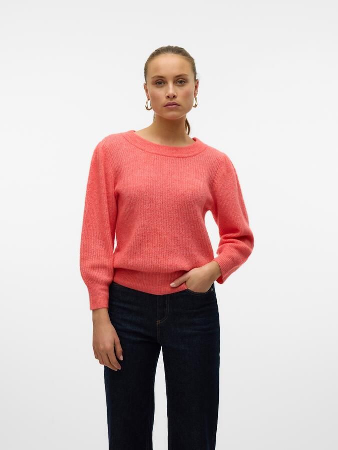 Vero Moda Trui met ronde hals VMVIGGA 3 4 RIB PULLOVER GA BOO REP - Foto 6