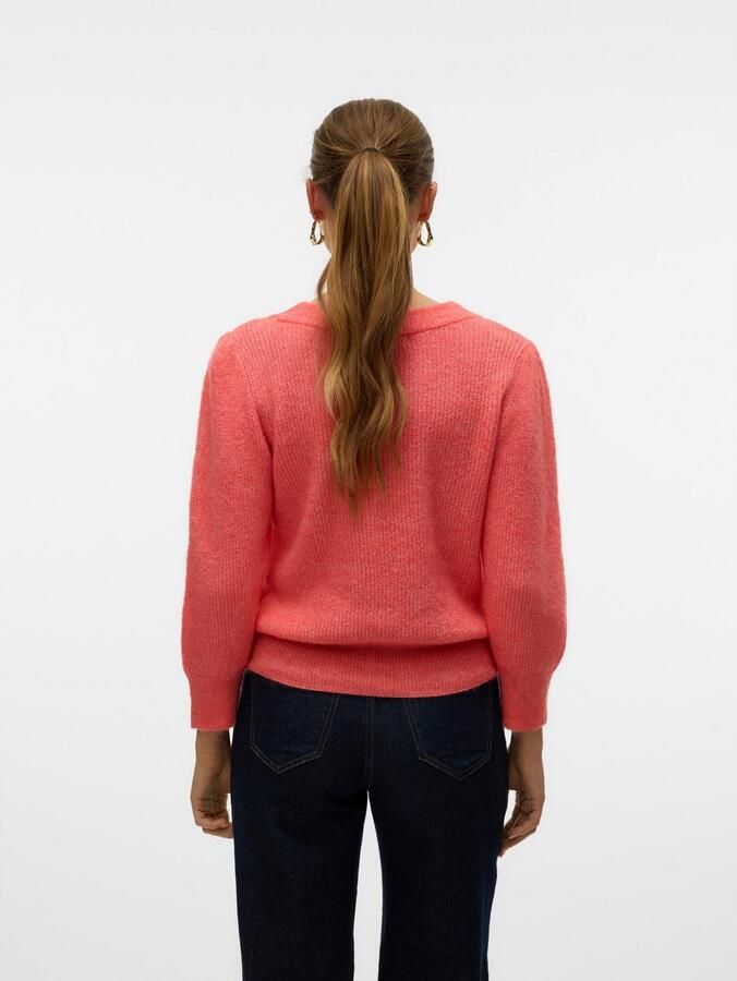 Vero Moda Trui met ronde hals VMVIGGA 3 4 RIB PULLOVER GA BOO REP - Foto 3