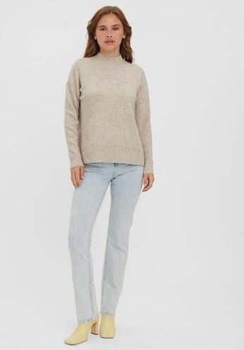 Vero Moda Oversized gebreide pullover met opstaande kraag model 'LEFILE' - Foto 4