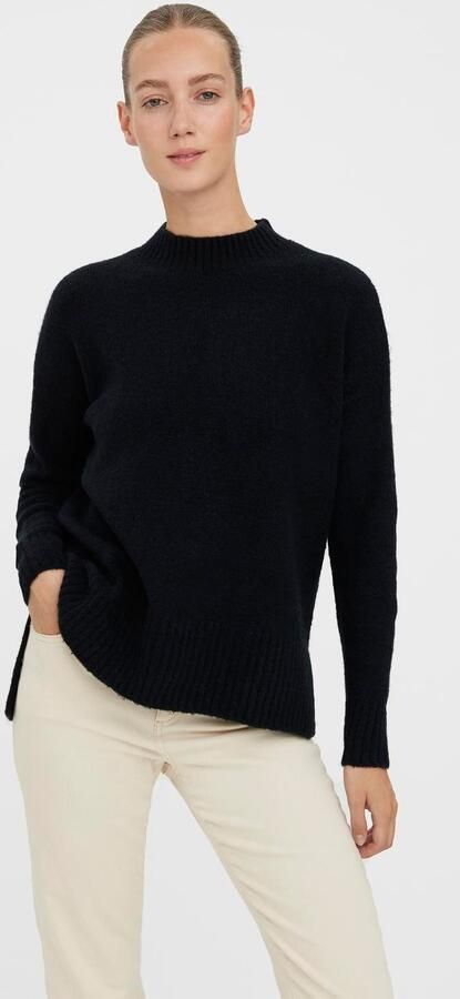 Vero Moda Oversized gebreide pullover met opstaande kraag model 'LEFILE' - Foto 6