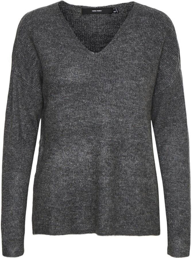 Vero Moda Regular fit gebreide pullover in gemêleerde look model 'CREWLEFILLE'