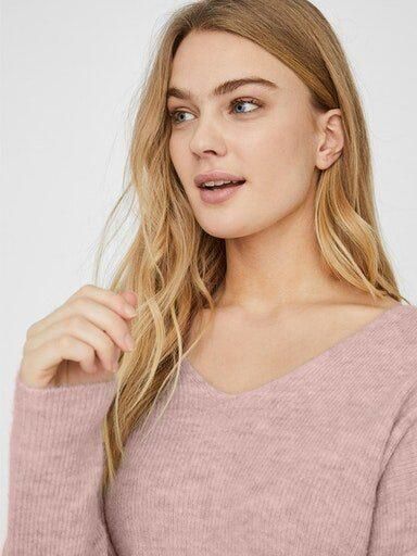 Vero Moda Regular fit gebreide pullover in gemêleerde look model 'CREWLEFILLE' - Foto 3