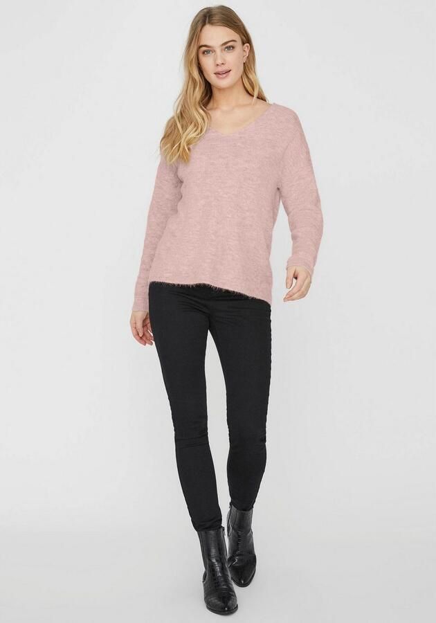 Vero Moda Regular fit gebreide pullover in gemêleerde look model 'CREWLEFILLE' - Foto 2