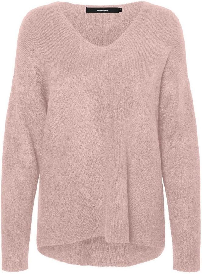 Vero Moda Regular fit gebreide pullover in gemêleerde look model 'CREWLEFILLE'