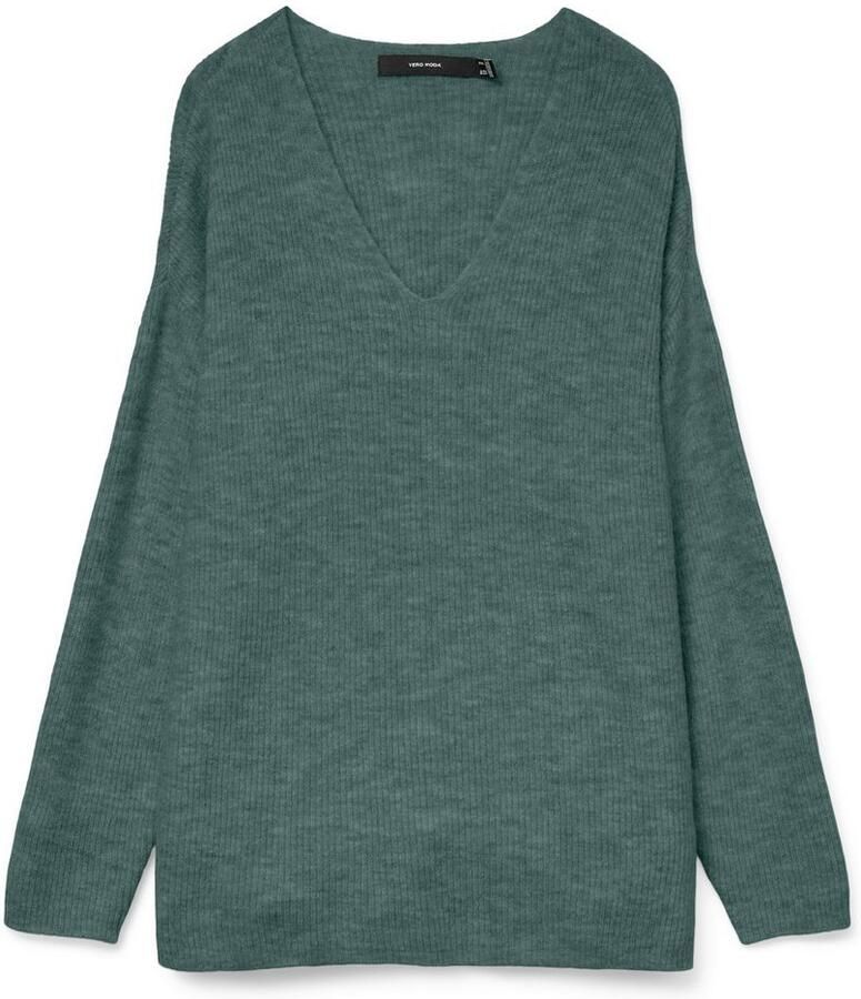 Vero Moda Regular fit gebreide pullover met V-hals model 'CREWLEFILE'