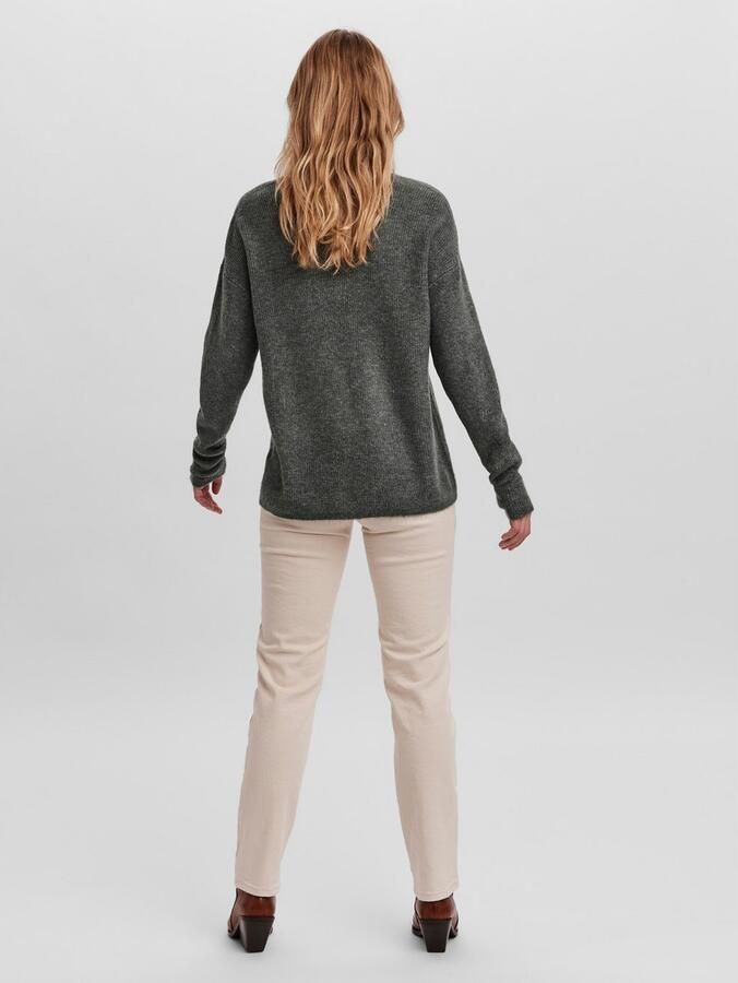 Vero Moda Regular fit gebreide pullover met V-hals model 'CREWLEFILE' - Foto 3