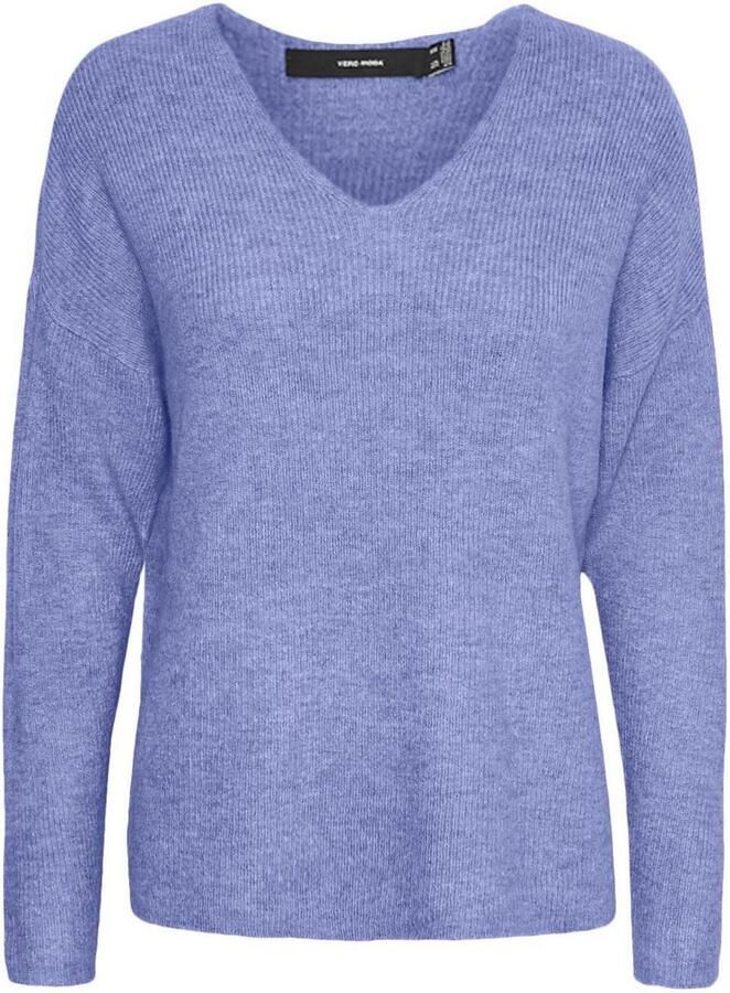 Vero Moda Regular fit gebreide pullover met V-hals model 'CREWLEFILE' - Foto 2