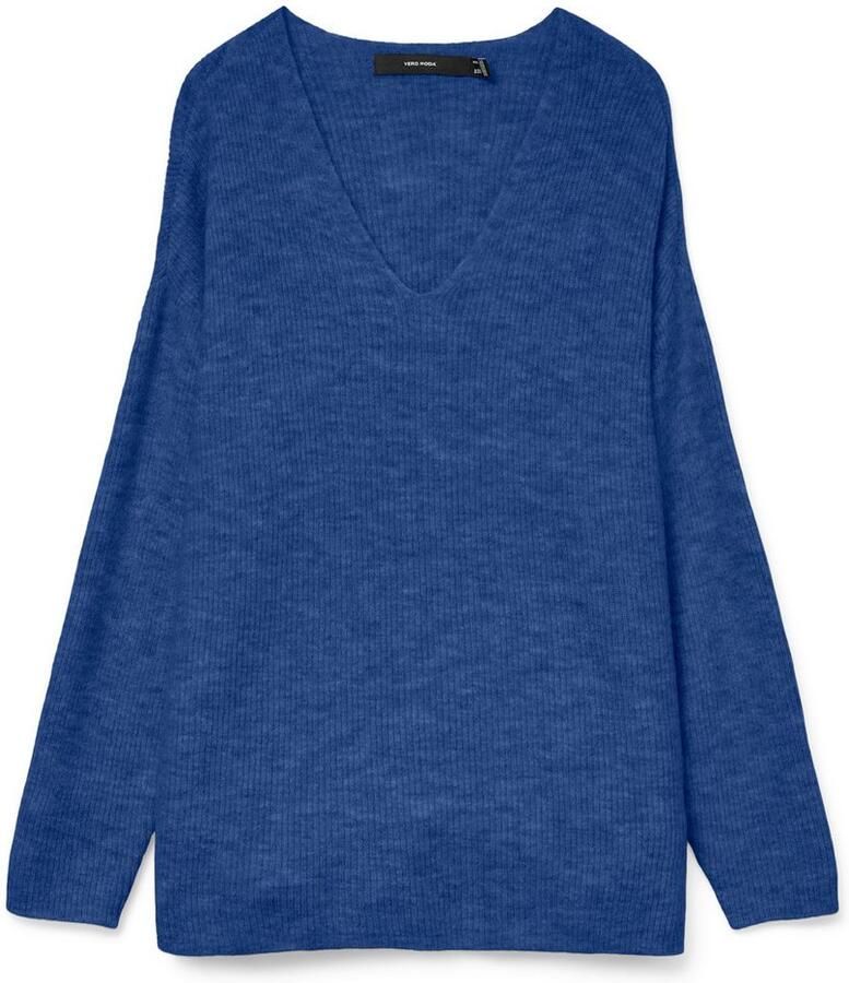 Vero Moda Regular fit gebreide pullover met V-hals model 'CREWLEFILE'