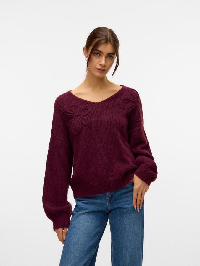 Vero Moda Trui met V-hals VMLOLLIPOP LS V-NECK PULLOVER BOO - Foto 3