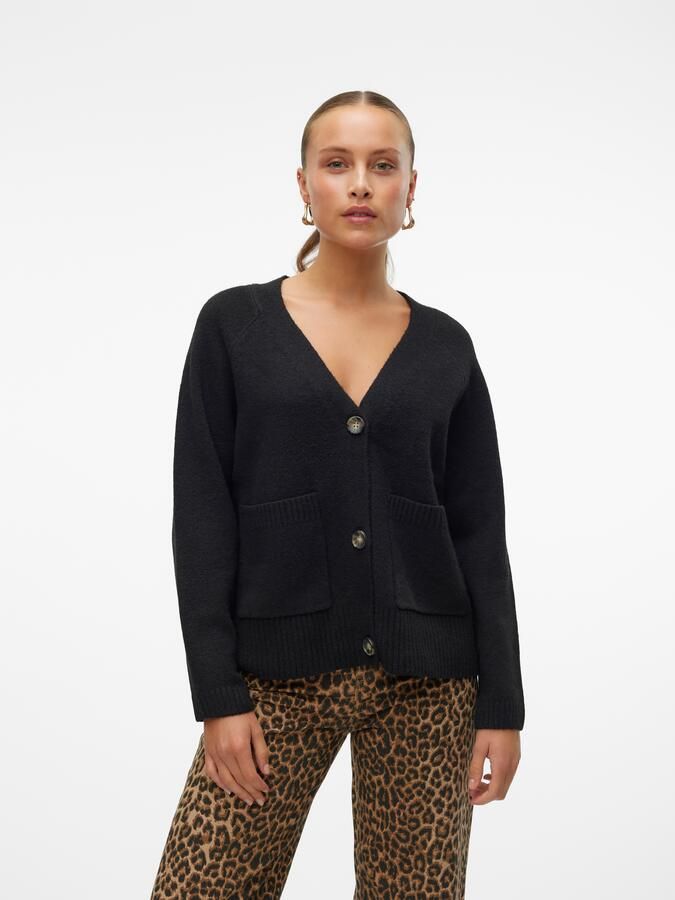Vero Moda Comfort fit gebreid jack met V-hals model 'BOOM' - Foto 5