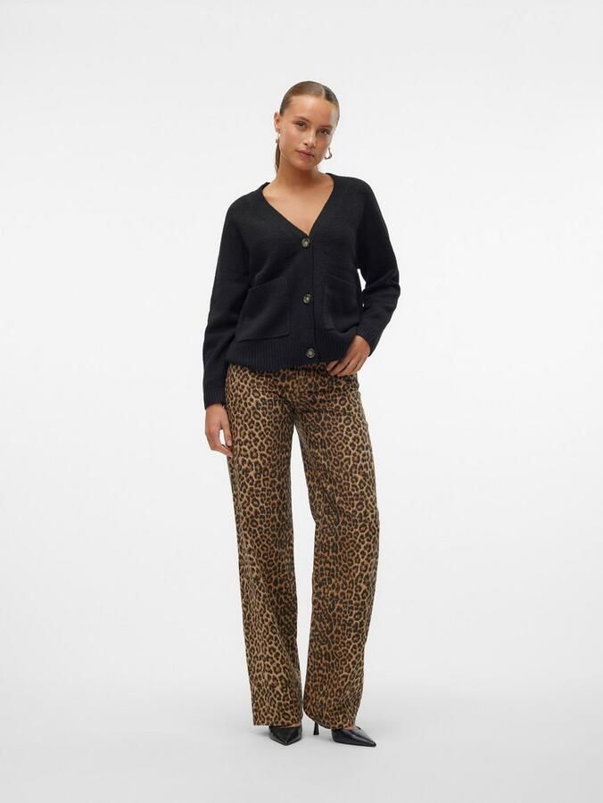 Vero Moda Comfort fit gebreid jack met V-hals model 'BOOM' - Foto 4