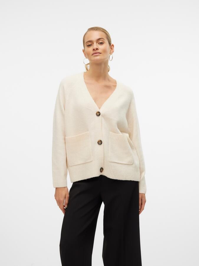Vero Moda Comfort fit gebreid jack met V-hals model 'BOOM' - Foto 6