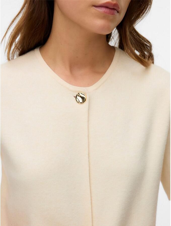 Vero Moda Vest VMGOLD SS O-NECK ONE BUTTON CARDIGAN
