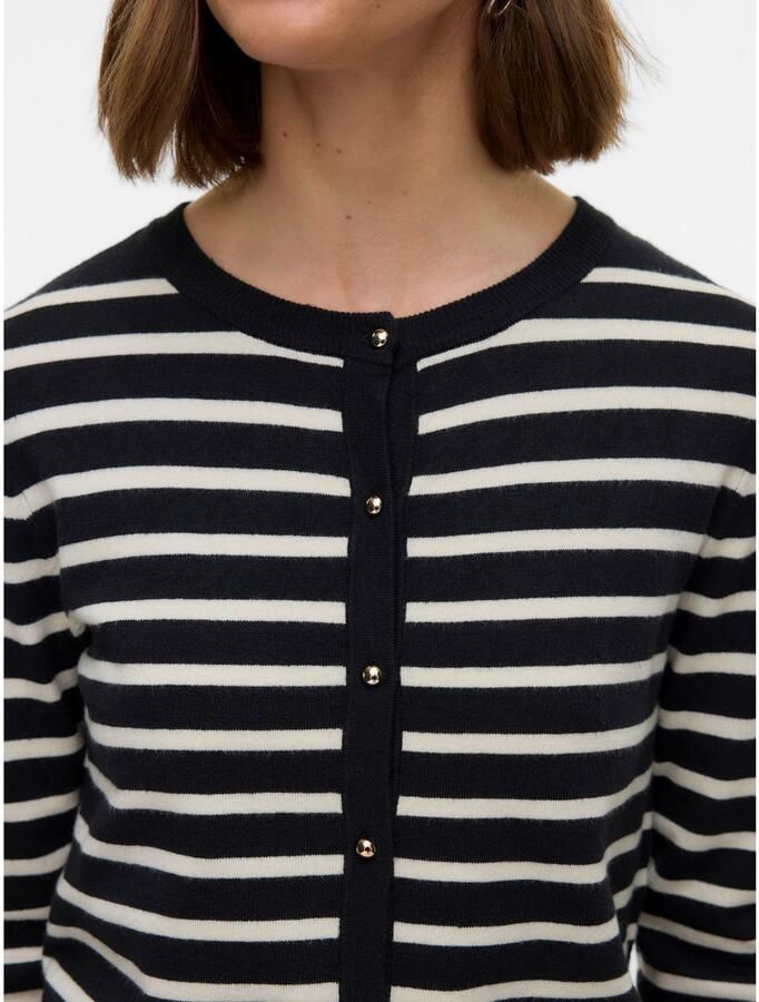 Vero Moda Vest VMHAPPY LS O-NECK BUTTON CARDIGAN BOO